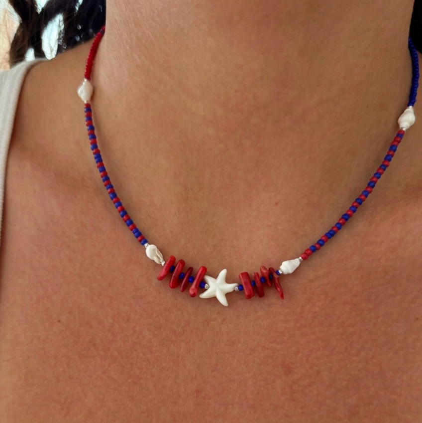 Fiji con los tramos rojo y azul intercalados