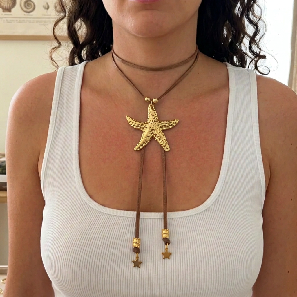 Cordón Star con terminales doradas