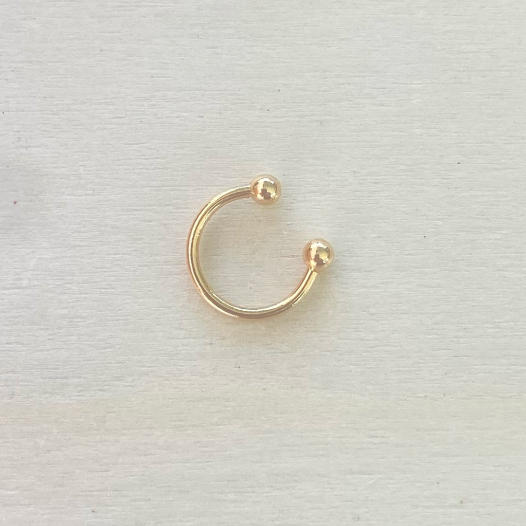Ear Cuff bolitas Golden