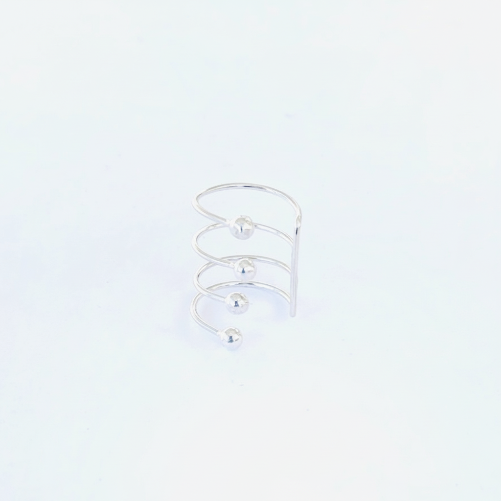 Ear Cuff Bolitas x4