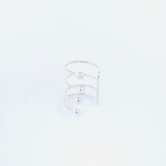 Ear Cuff Bolitas x4