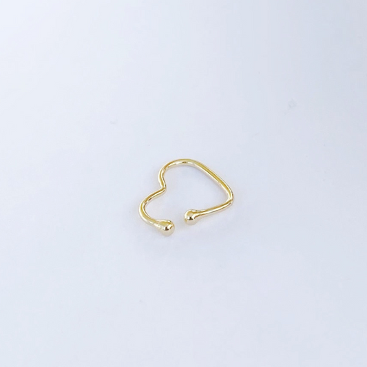 Ear Cuff Corazón Golden